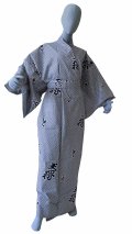 Small / Men's Japanese Yukata -hisha- White, Cotton - SPECIAL DISCOUNT